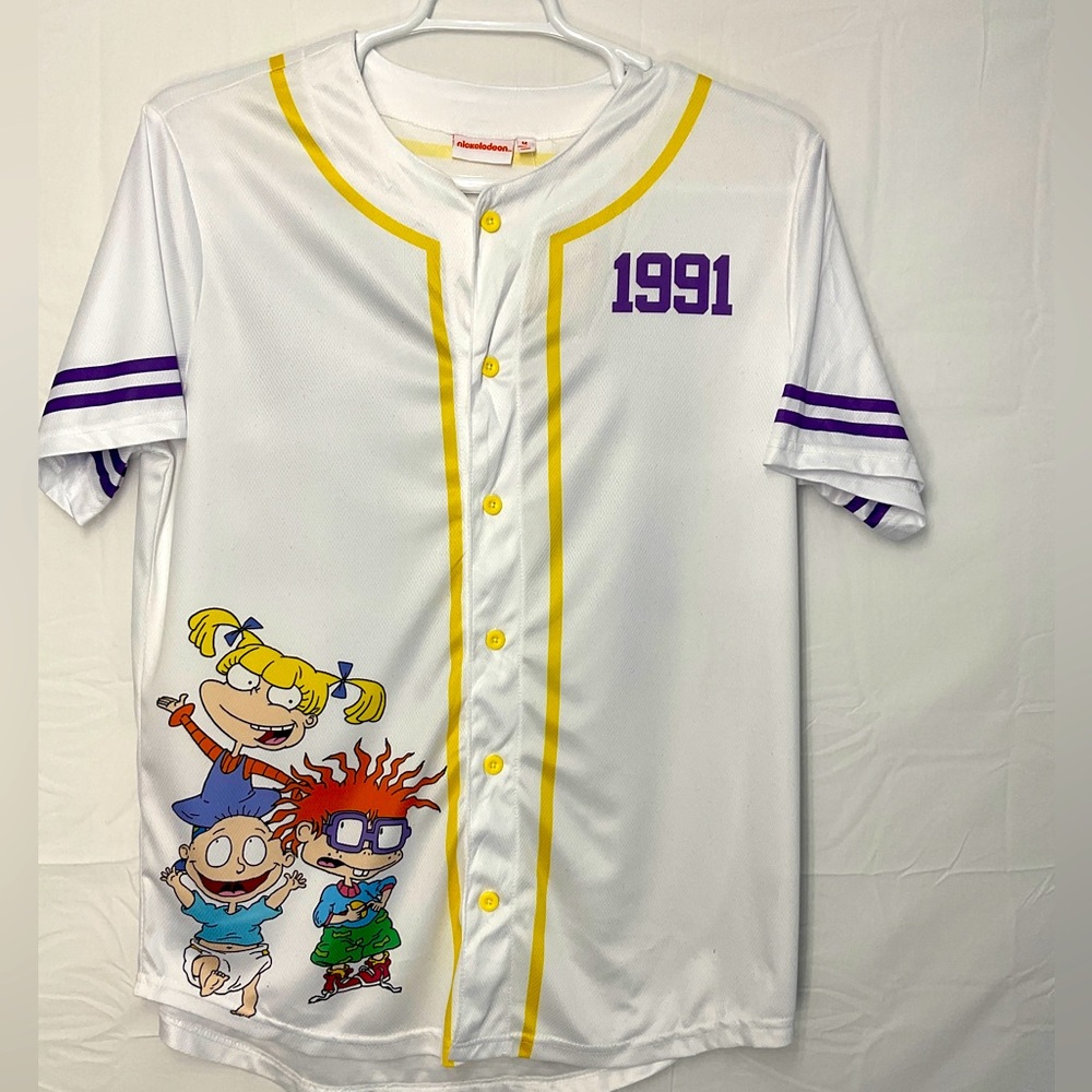 NWT Unisex Nickelodeon Rugrats Born in the 90s White Jersey Medium - Picture 1 of 5